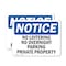 Signmission No Loitering No Overnight Parking Private Property OSHA Notice Sign, Plastic, 10in W x 7in L, 2PK OS-2PACK-NS-P-710-L-14694 - alternate 1